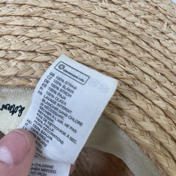 & Other Stories straw fedora hat in natural M/56 - Picture 9 of 9